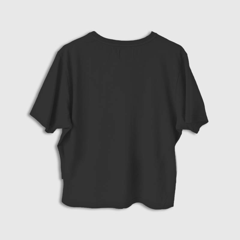 Black-Womens-Brand-Logo-Round-Neck-Tshirt-Back-min