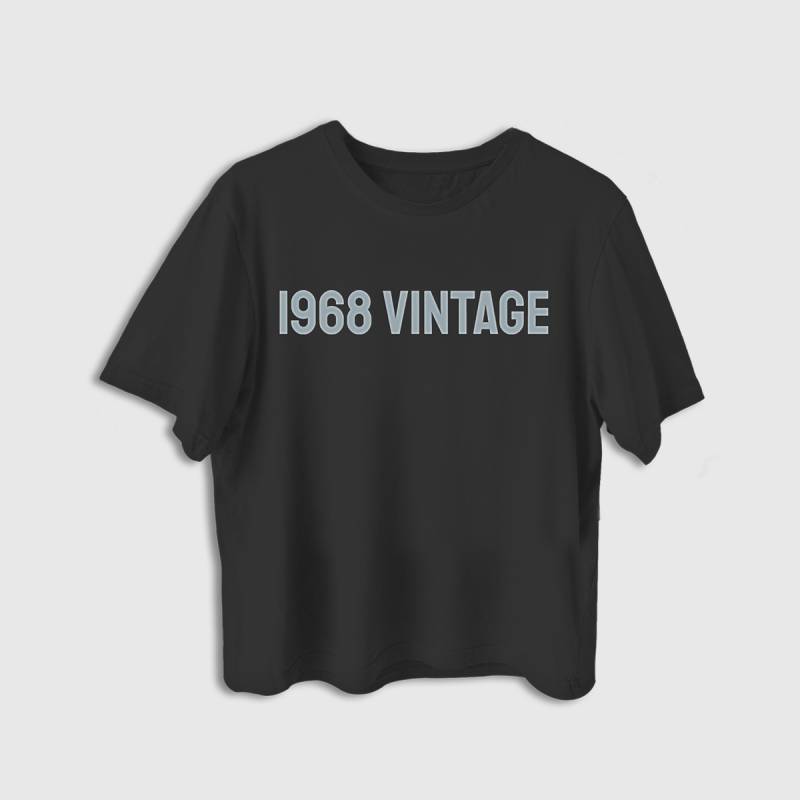 Black-Womens-Brand-Logo-Round-Neck-Tshirt-Front-min